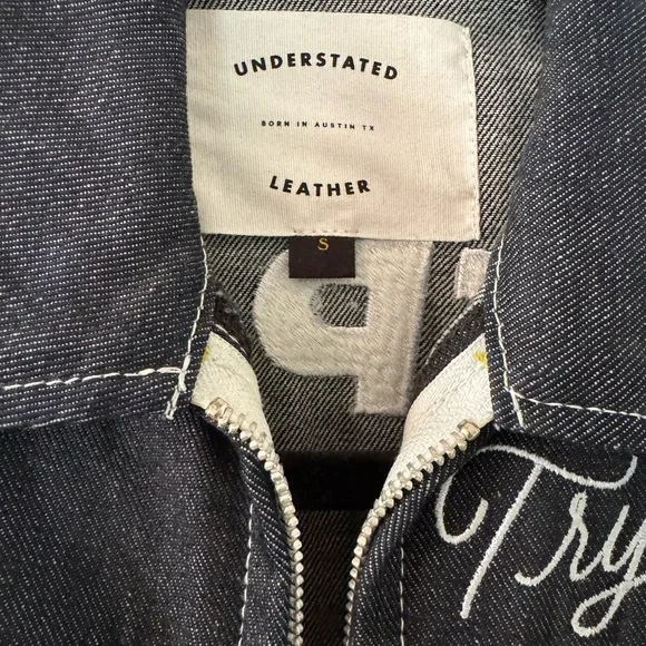 Understated Leather Keep on Keeping On Denim Jumpsuit Sz S - Picture 7 of 8